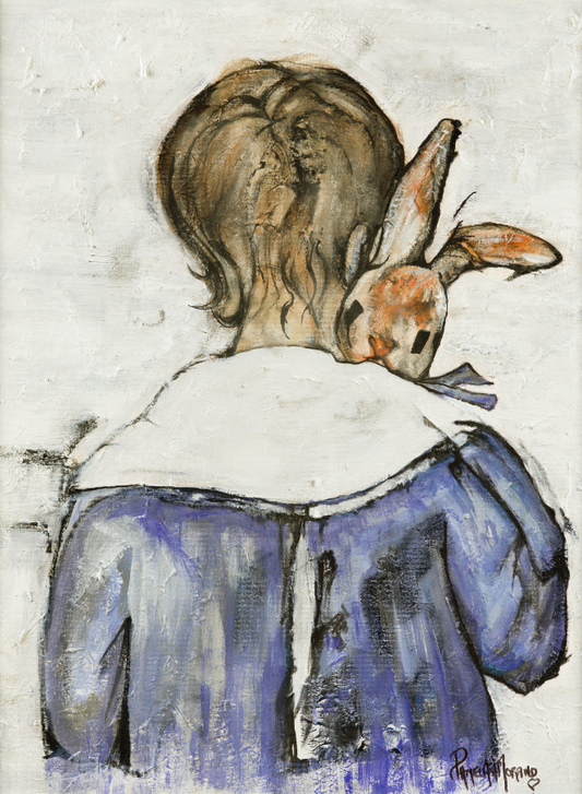 The Boy and His Bunny UNFRAMED (Rectangle)