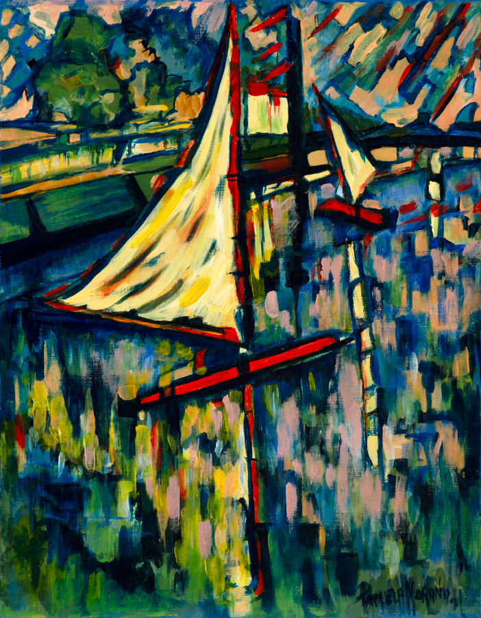 The Colourful Yacht FRAMED (Rectangle)